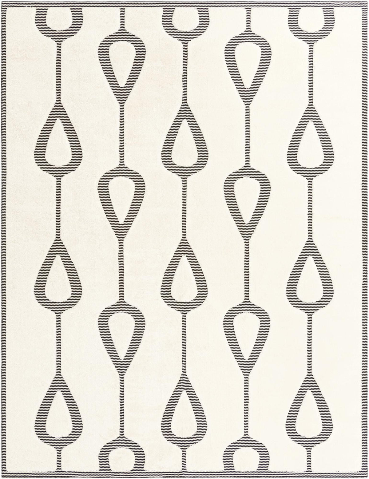 Monochrome Collection Area Rug -  Marble Rectangle Ivory White  lifestyle 3