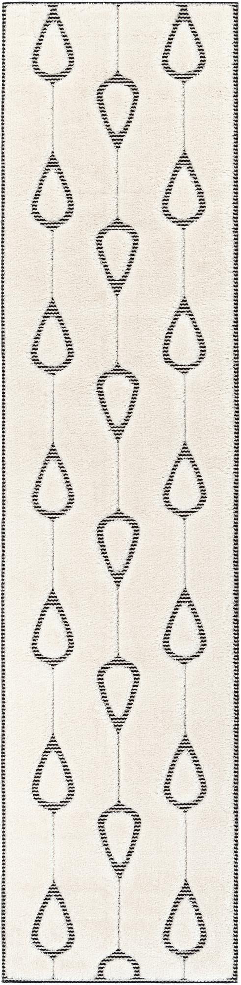 Monochrome Collection Area Rug -  Marble Runner Ivory White  lifestyle 73