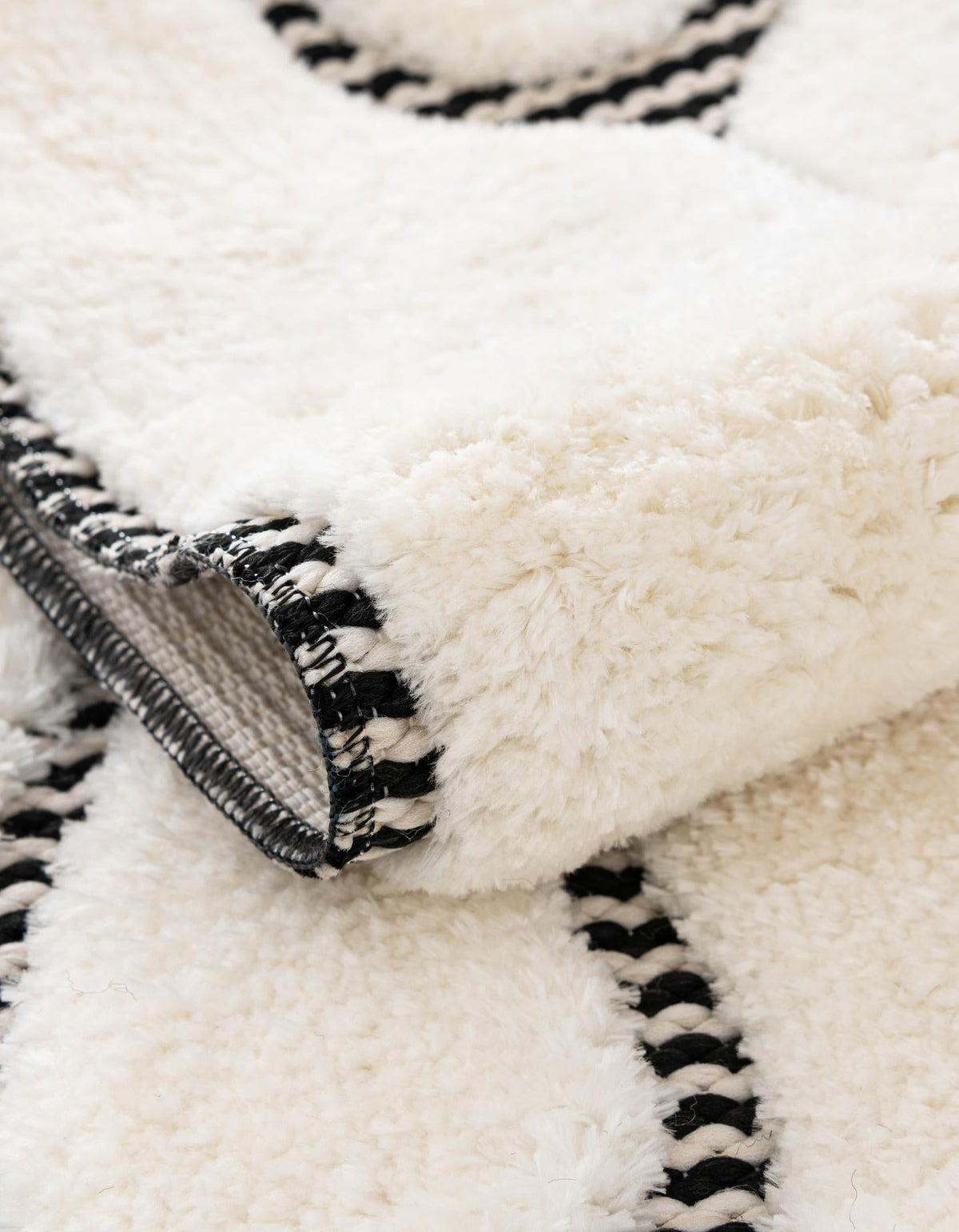 Monochrome Collection Area Rug -  Marble Rectangle Ivory White  lifestyle 25