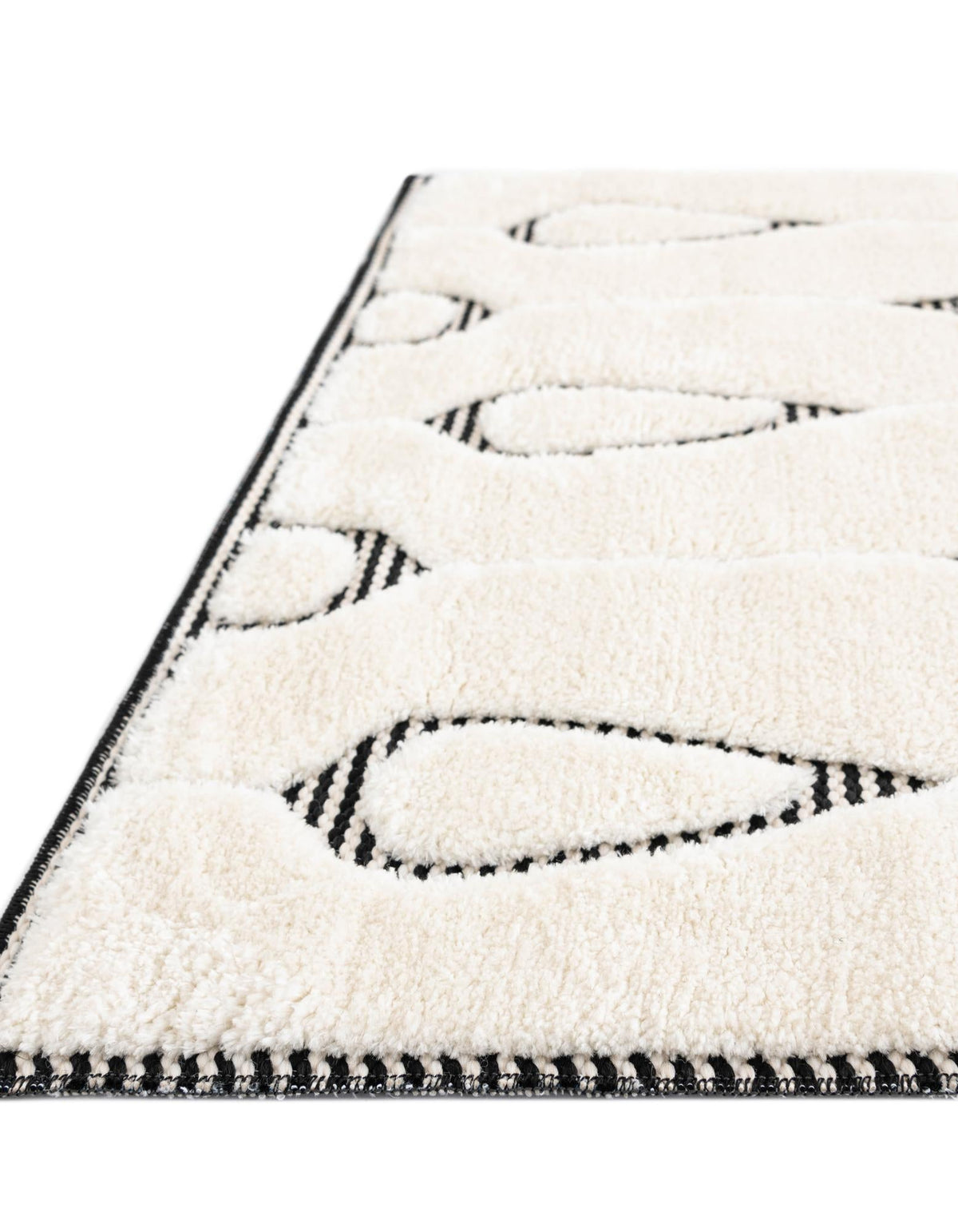 Monochrome Collection Area Rug -  Marble Rectangle Ivory White  lifestyle 27