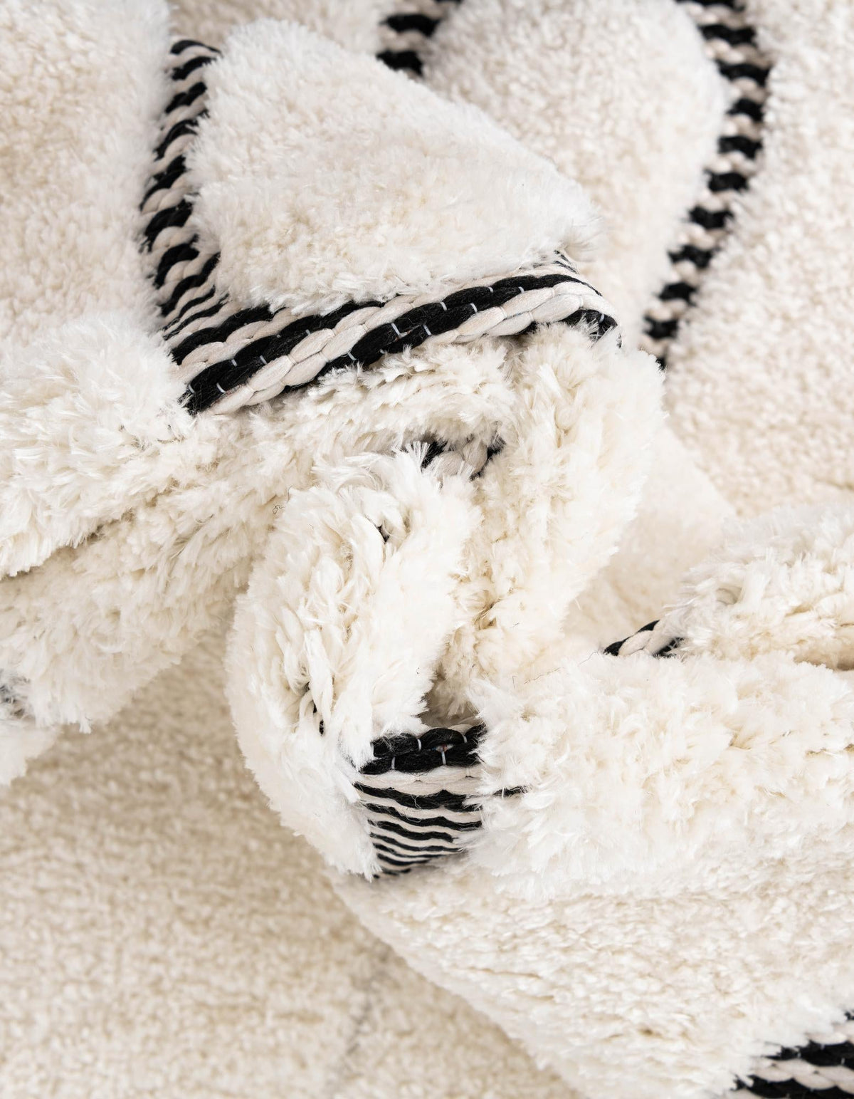 Monochrome Collection Area Rug -  Marble Rectangle Ivory White  lifestyle 29