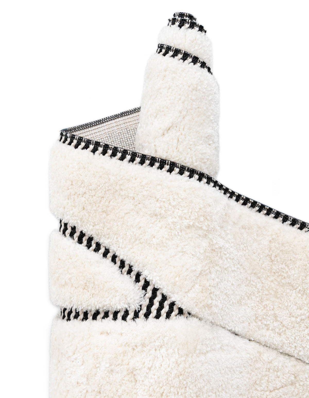 Monochrome Collection Area Rug -  Marble Rectangle Ivory White  lifestyle 35