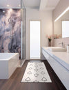 Monochrome Collection Area Rug -  Marble Runner Ivory White  lifestyle 52