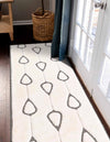 Monochrome Collection Area Rug -  Marble Runner Ivory White  lifestyle 58