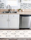 Monochrome Collection Area Rug -  Marble Runner Ivory White  lifestyle 64