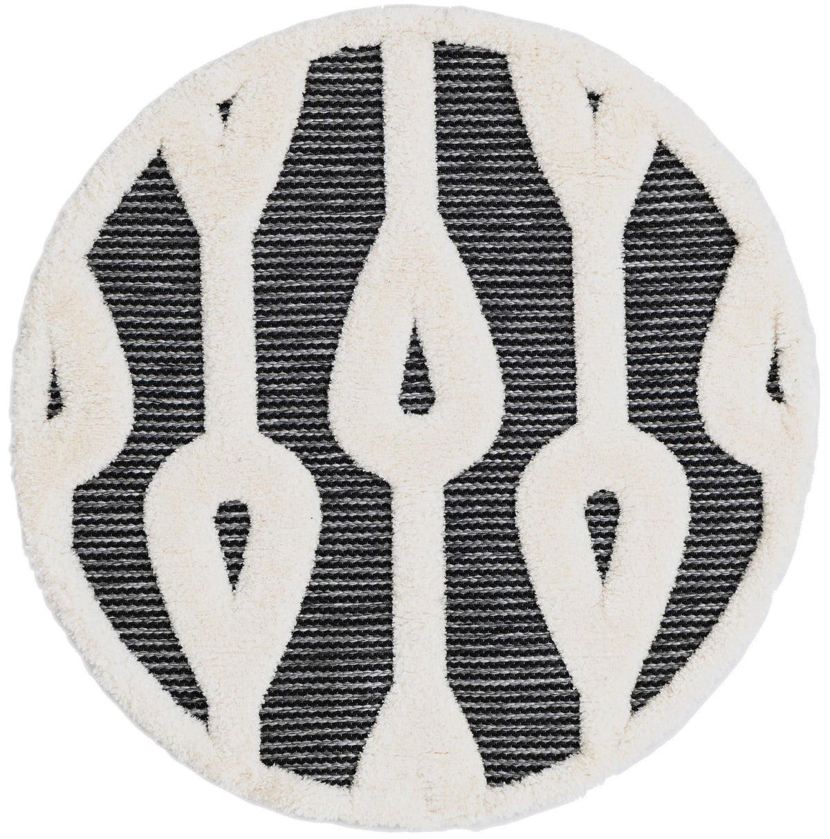 Monochrome Collection Area Rug -  Marble Round Gray  lifestyle 79