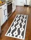 Monochrome Collection Area Rug -  Marble Runner Gray  lifestyle 55