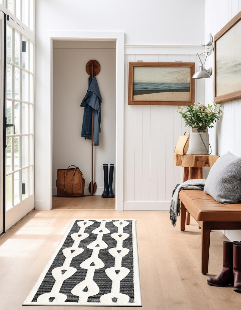 Monochrome Collection Area Rug -  Marble Runner Gray  lifestyle 67