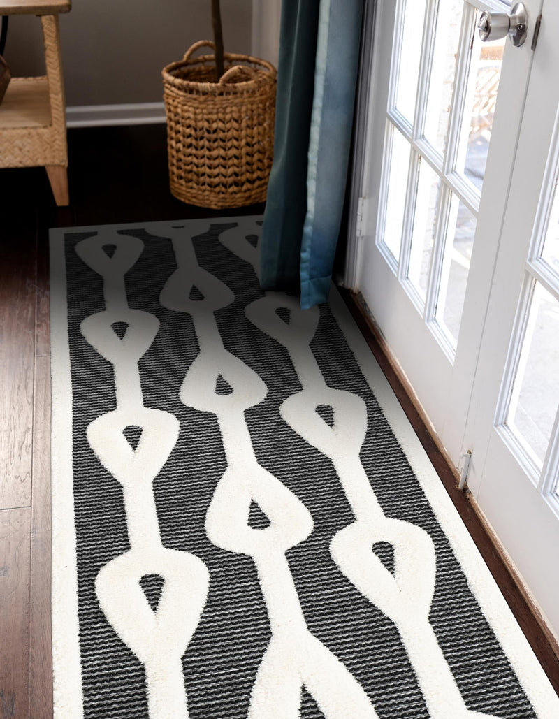 Monochrome Collection Area Rug -  Marble Runner Gray  lifestyle 73