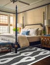 Monochrome Collection Area Rug -  Marble Square Gray  lifestyle 56