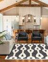 Monochrome Collection Area Rug -  Marble Square Gray  lifestyle 68
