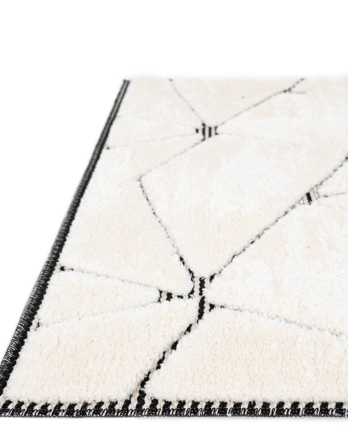 Monochrome Collection Area Rug -  Onyx Rectangle Ivory White  lifestyle 27