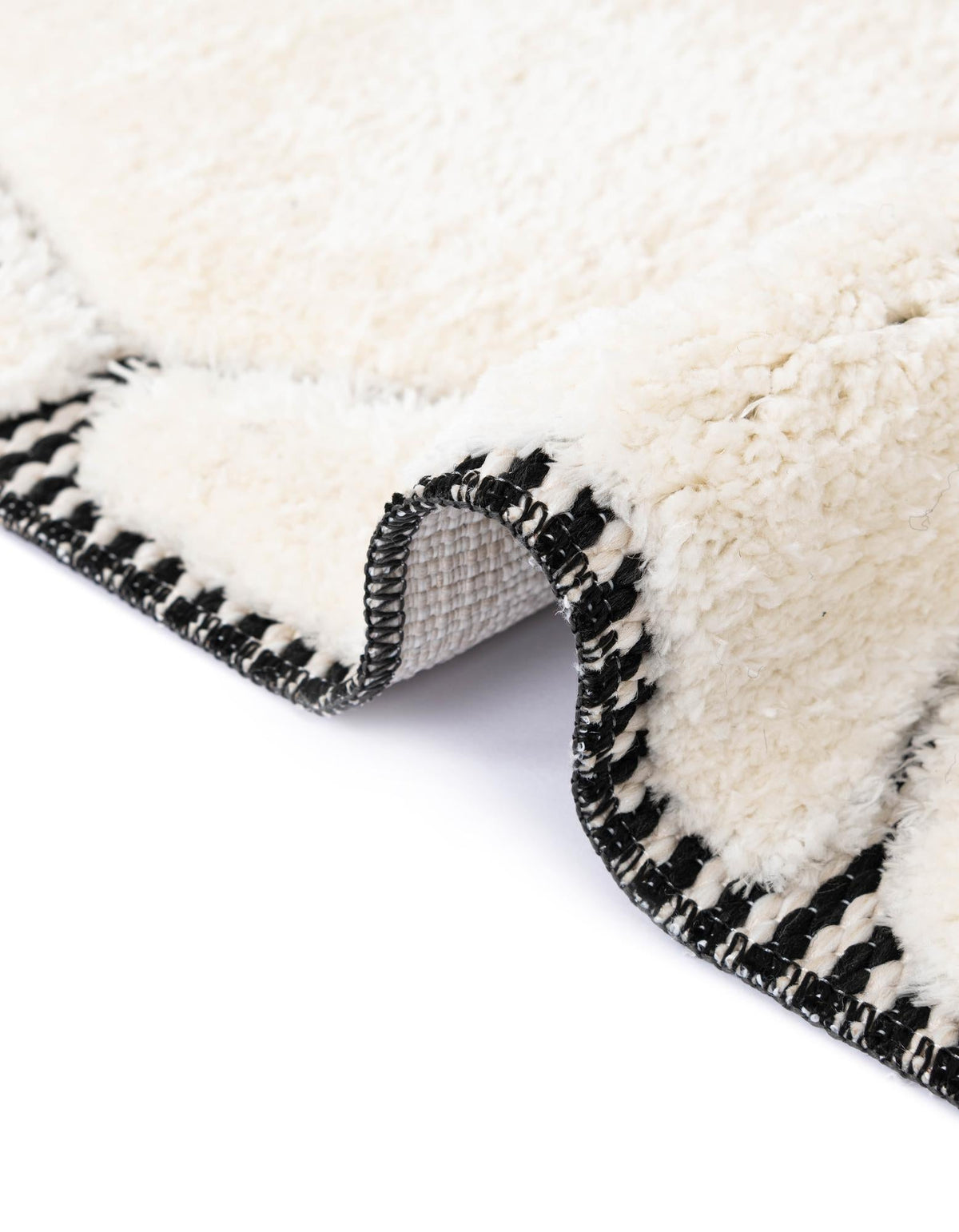 Monochrome Collection Area Rug -  Onyx Rectangle Ivory White  lifestyle 33