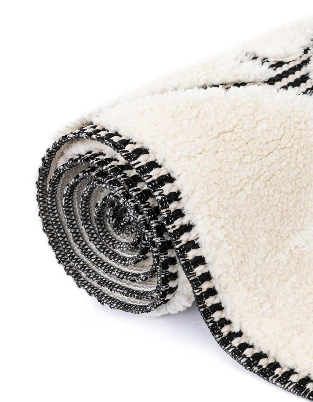 Monochrome Collection Area Rug -  Onyx Rectangle Ivory White  lifestyle 37
