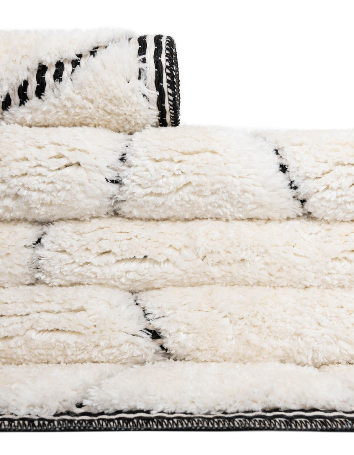 Monochrome Collection Area Rug -  Onyx Rectangle Ivory White  lifestyle 41
