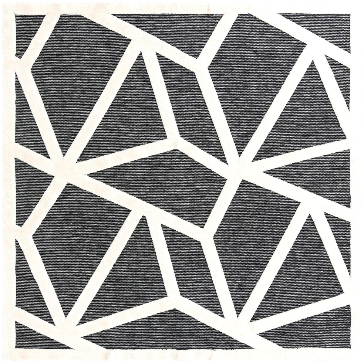 Monochrome Collection Area Rug -  Onyx Square Gray  lifestyle 92