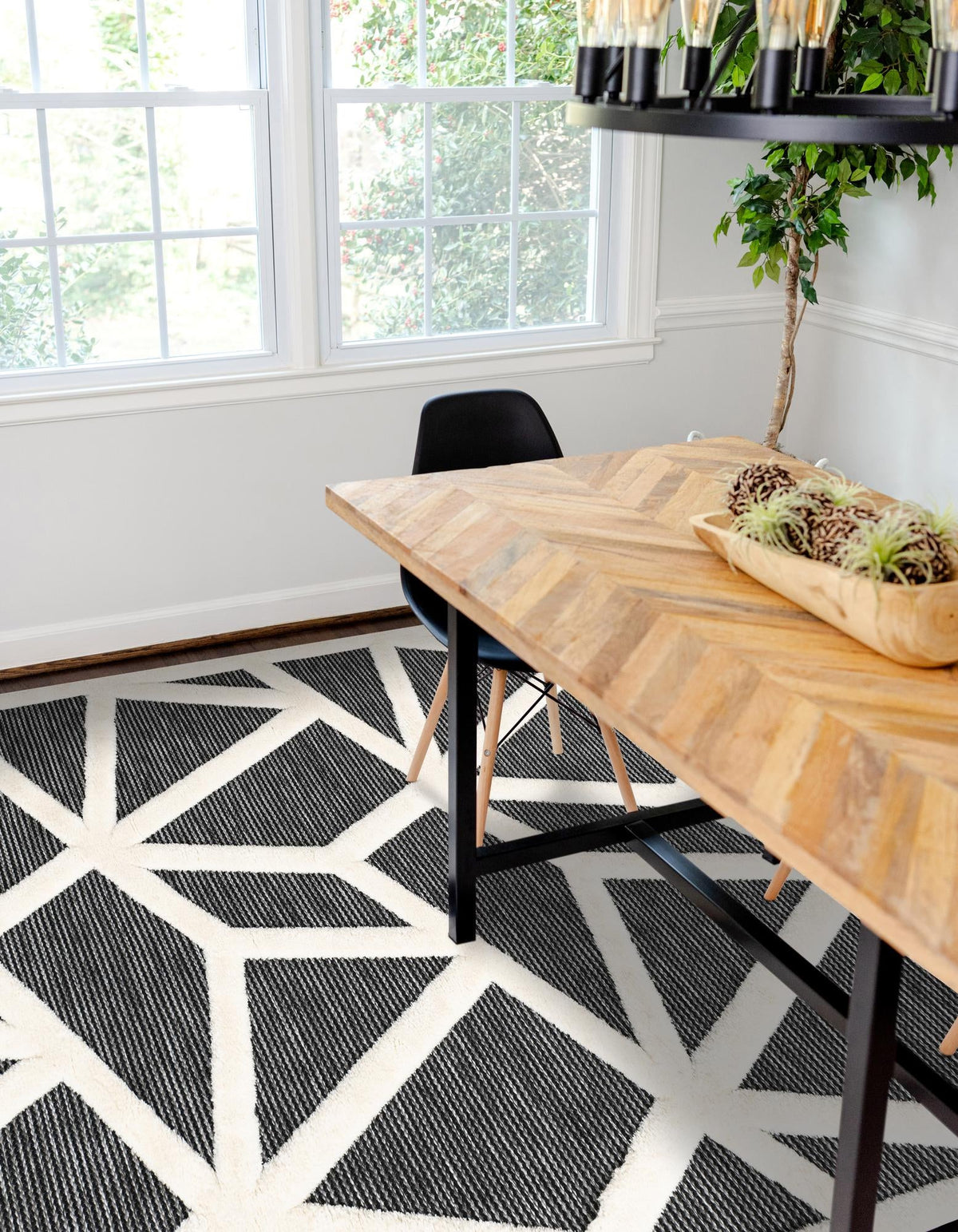 Monochrome Collection Area Rug -  Onyx Rectangle Gray  lifestyle 12