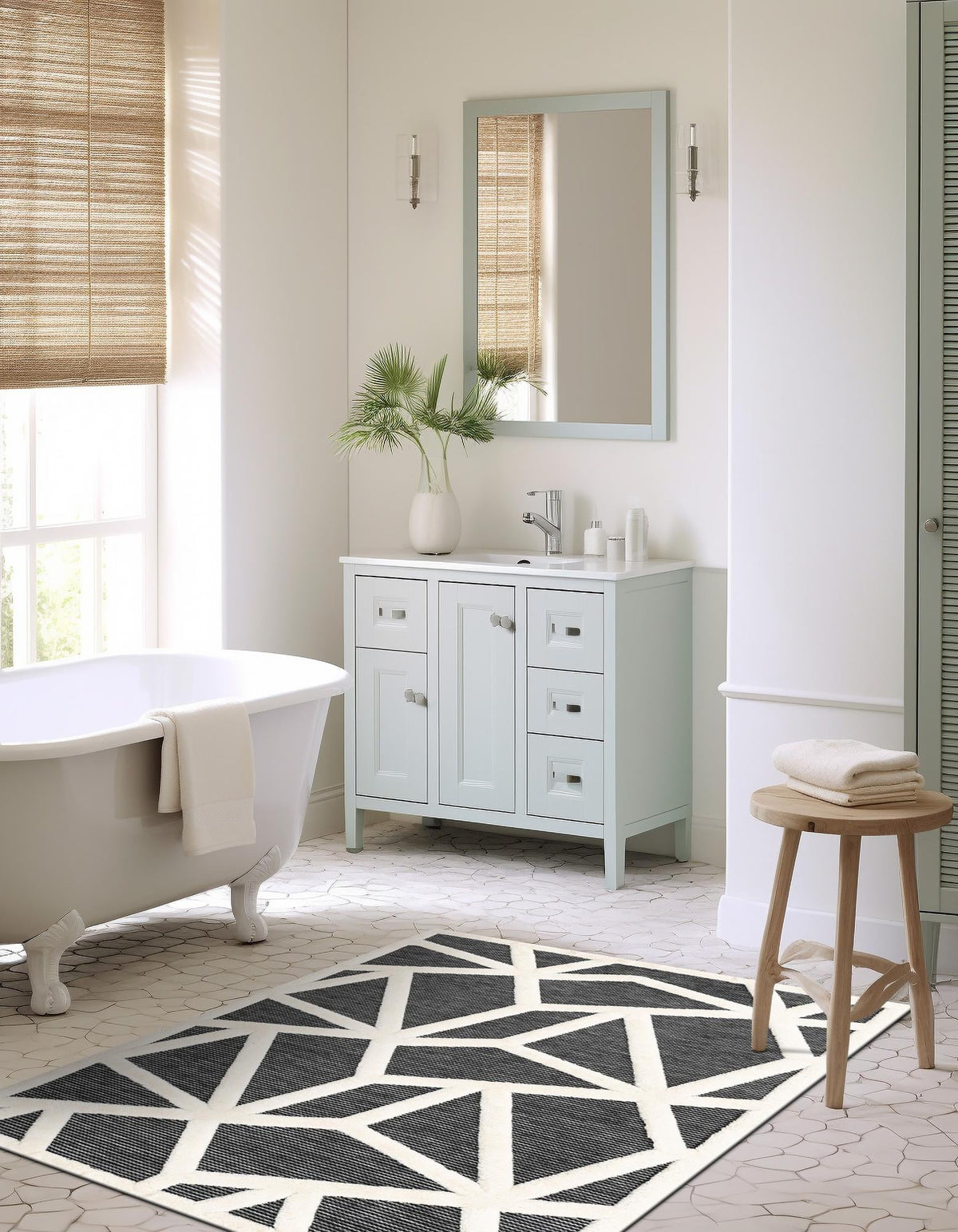 Monochrome Collection Area Rug -  Onyx Rectangle Gray  lifestyle 16