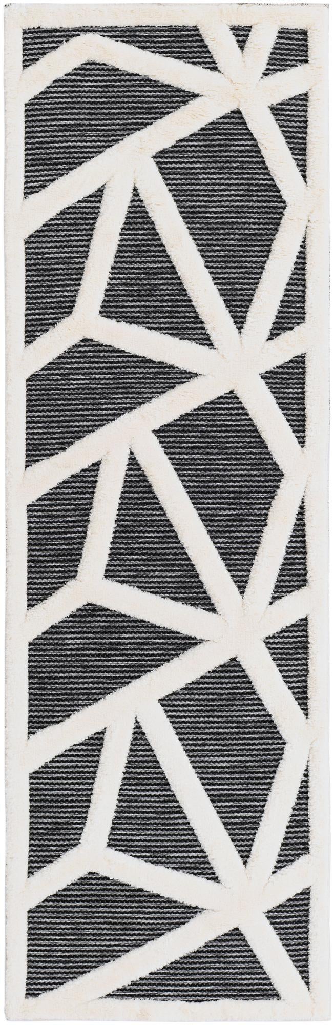 Monochrome Collection Area Rug -  Onyx Runner Gray  lifestyle 88