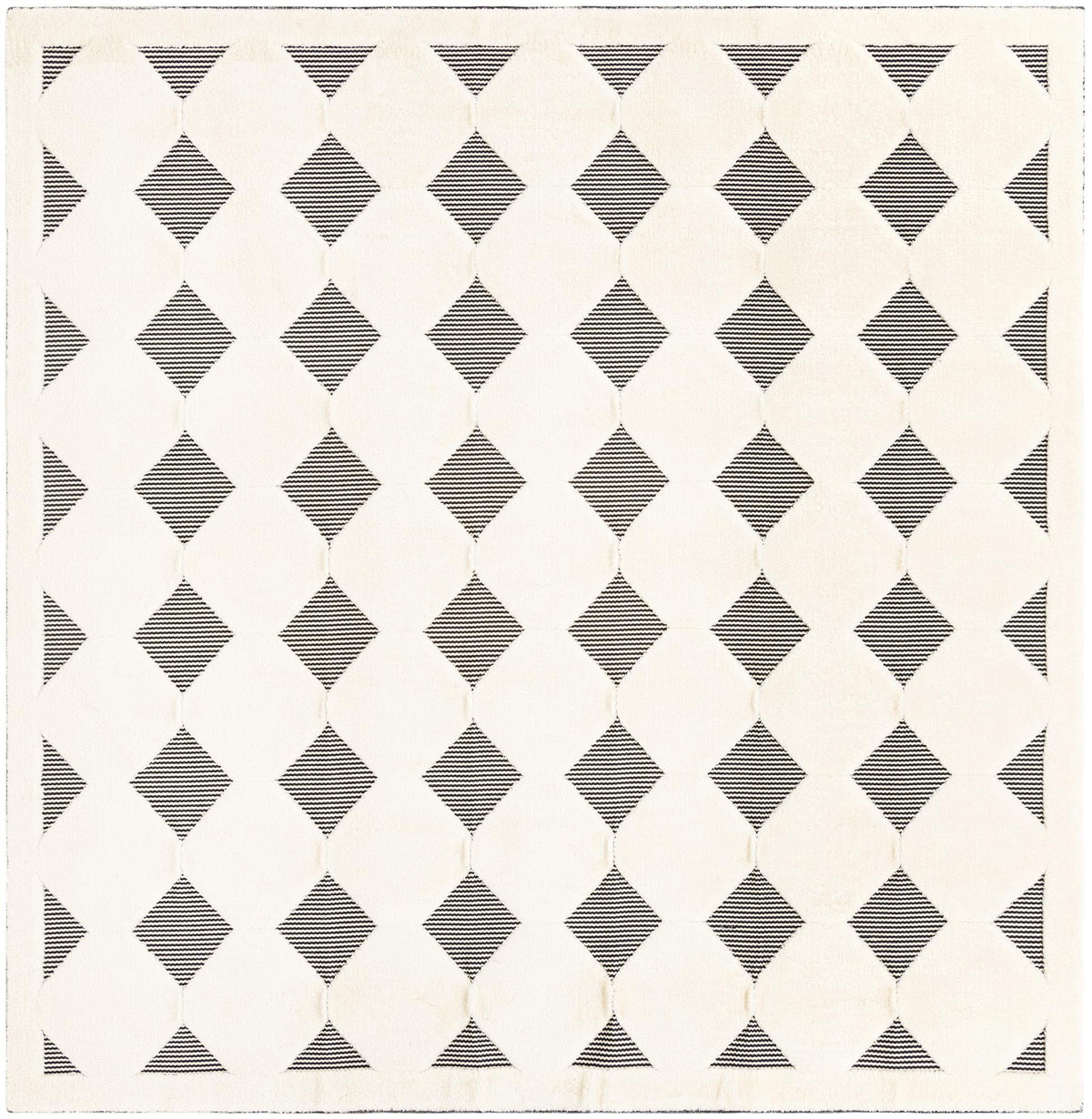 Monochrome Collection Area Rug -  Quartz Square Black and White  lifestyle 42