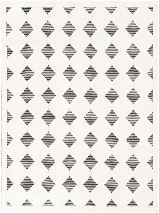 Monochrome Collection Area Rug -  Quartz Rectangle Black and White Main