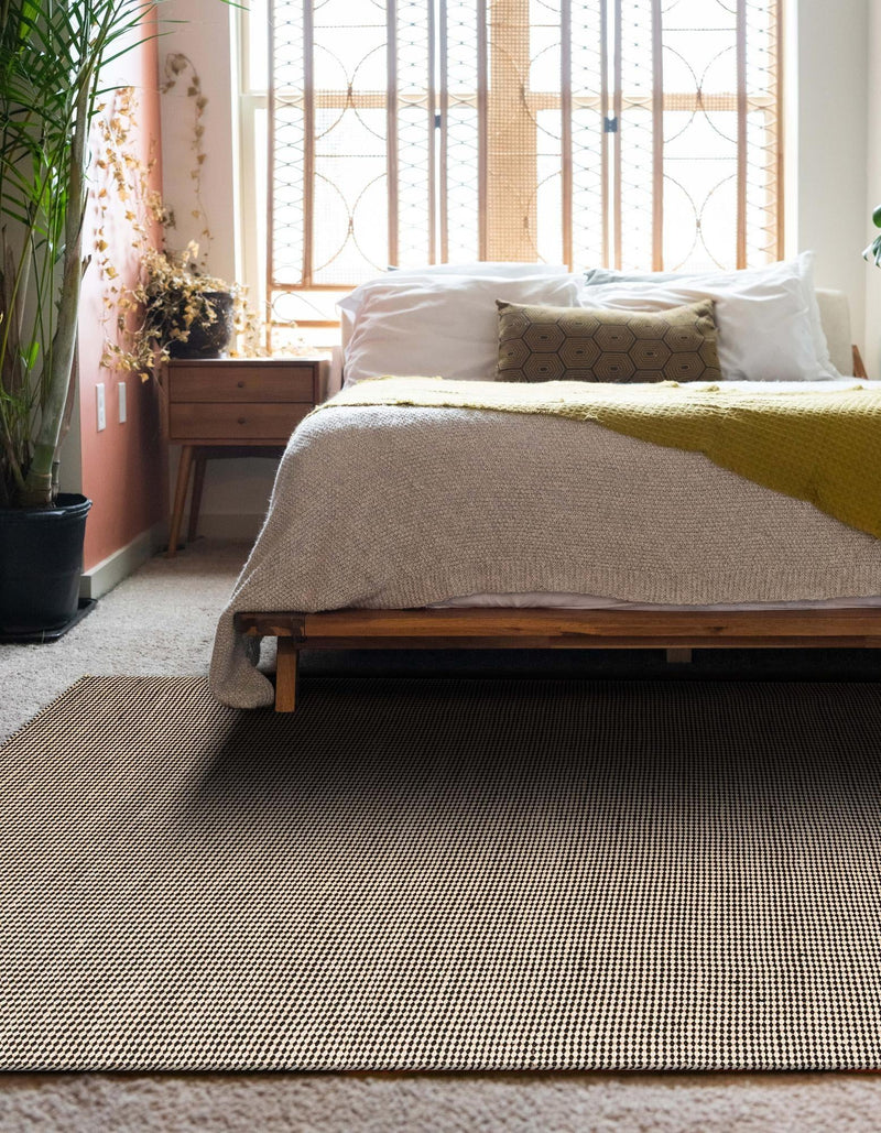 Sequoia Handwoven Jute Collection Area Rug - Aspen Rectangle Black and White  lifestyle 7