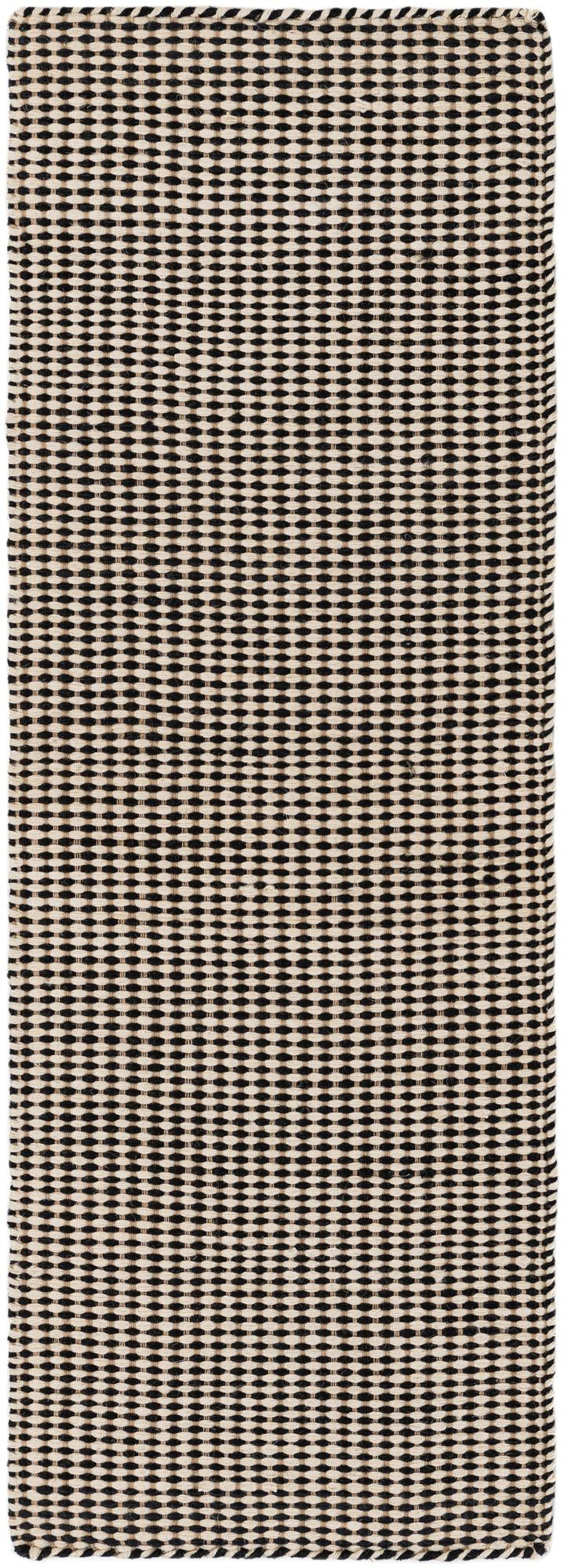 Sequoia Handwoven Jute Collection Area Rug - Aspen Runner Black and White  lifestyle 21