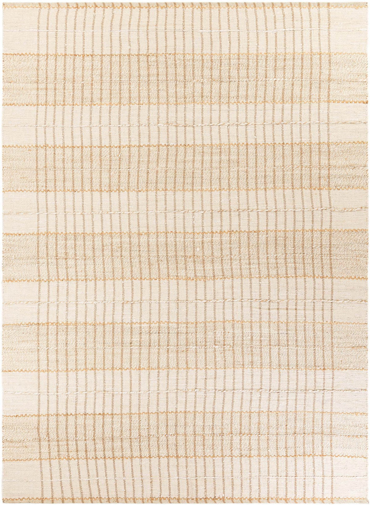 Sequoia Handwoven Jute Collection Area Rug -  Mendocino Rectangle Ivory Main