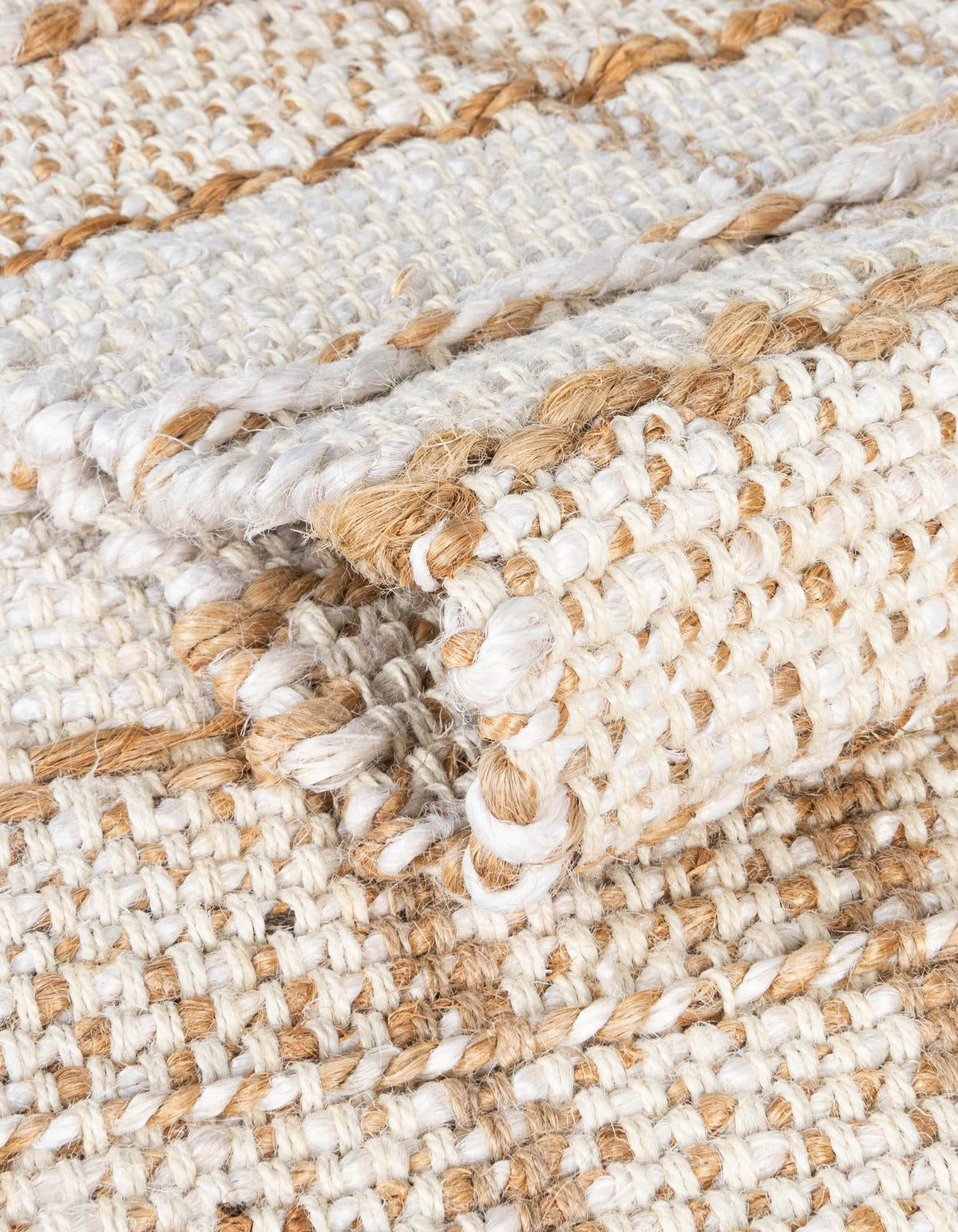 Sequoia Handwoven Jute Collection Area Rug -  Mendocino Rectangle Ivory  lifestyle 3