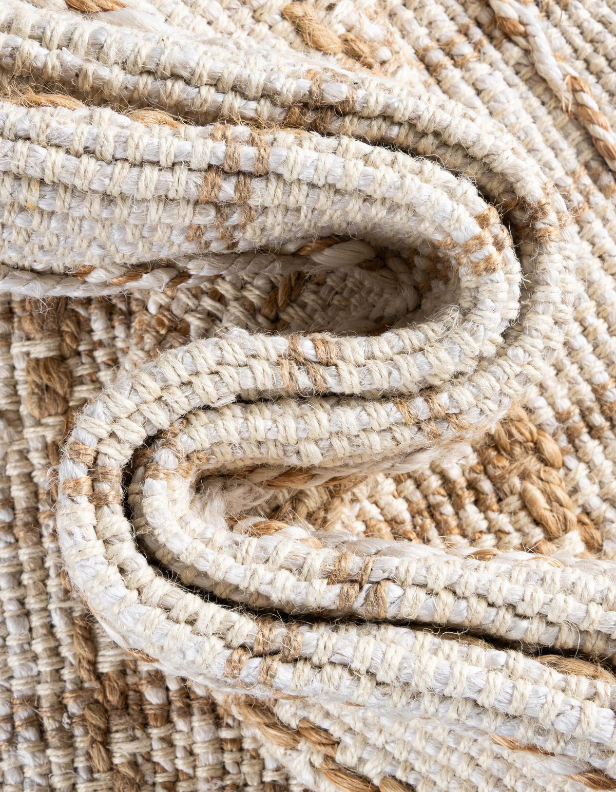 Sequoia Handwoven Jute Collection Area Rug -  Mendocino Rectangle Ivory  lifestyle 5