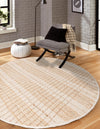 Sequoia Handwoven Jute Collection Area Rug -  Mendocino Round Ivory  lifestyle 23