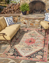 Patio Elegance Collection Area Rug -  Meadow Rectangle Multi  lifestyle 4