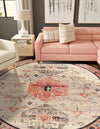 Patio Elegance Collection Area Rug -  Meadow Round Multi  lifestyle 28