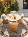 Patio Elegance Collection Area Rug -  Meadow Round Multi  lifestyle 30