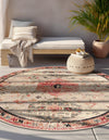 Patio Elegance Collection Area Rug -  Meadow Round Multi  lifestyle 34