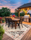 Patio Elegance Collection Area Rug -  Meadow Square Multi  lifestyle 33