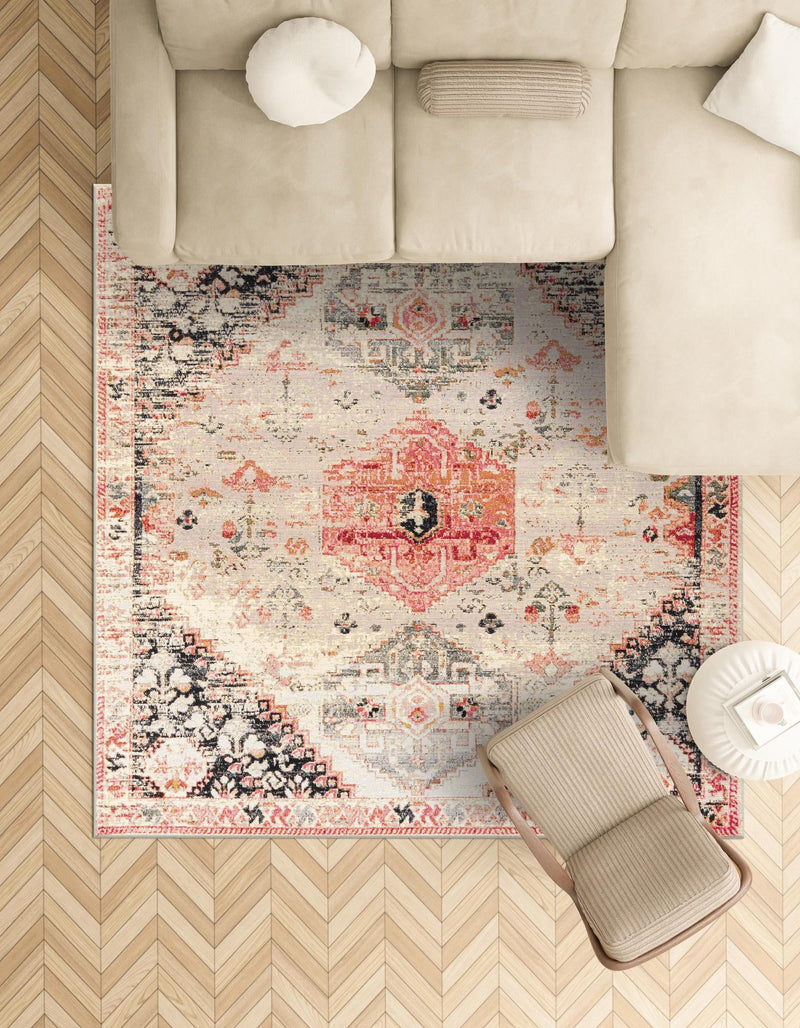Patio Elegance Collection Area Rug -  Meadow Square Multi  lifestyle 43