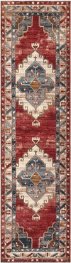 Patio Elegance Collection Area Rug -  Alcove Runner Red and Navy Blue  lifestyle 22