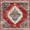 Patio Elegance Collection Area Rug -  Alcove Square Red and Navy Blue  lifestyle 23