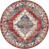 Patio Elegance Collection Area Rug -  Alcove Round Red and Navy Blue  lifestyle 24
