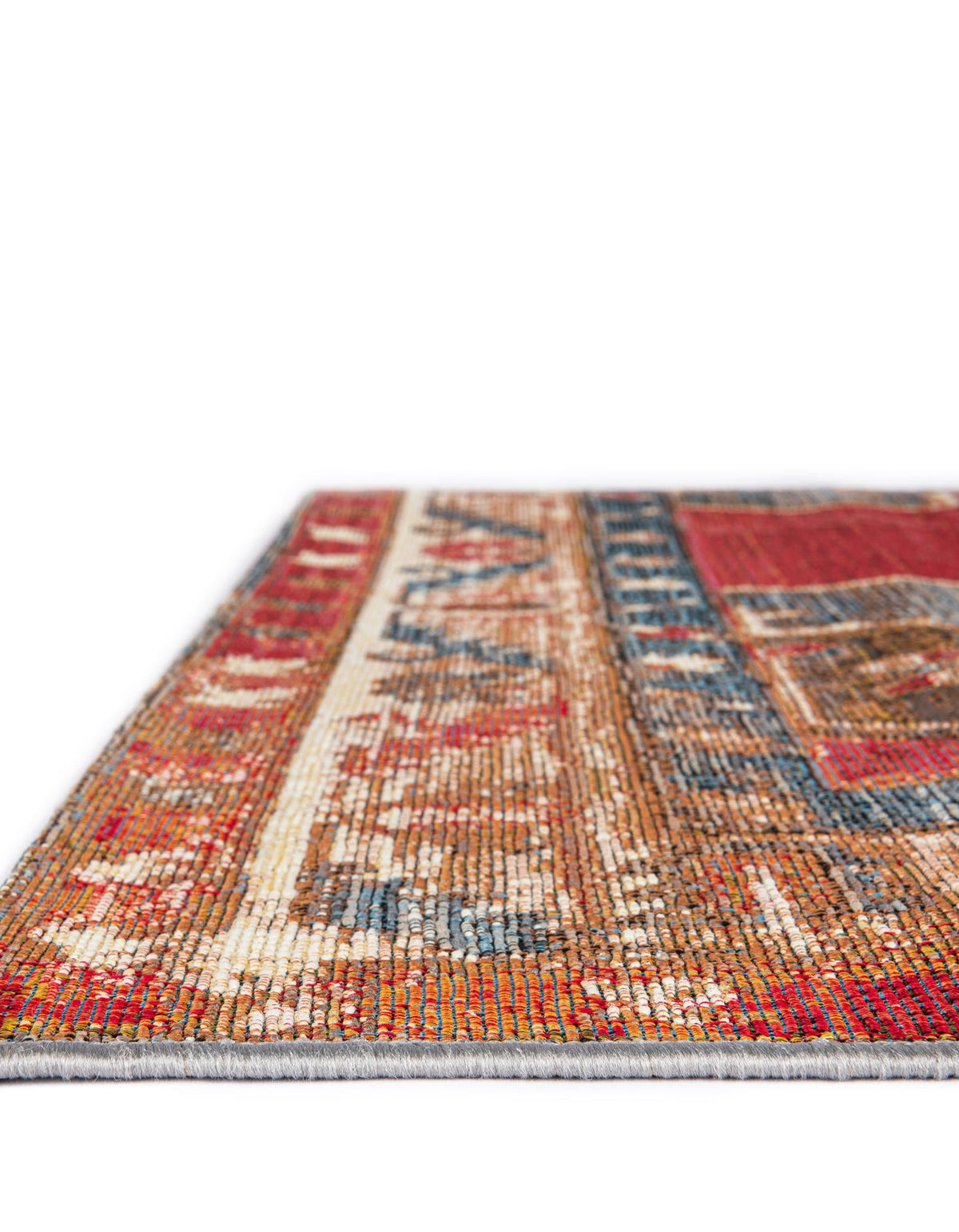 Patio Elegance Collection Area Rug -  Alcove Rectangle Red and Navy Blue  lifestyle 14