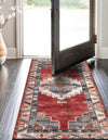 Patio Elegance Collection Area Rug -  Alcove Runner Red and Navy Blue  lifestyle 36
