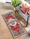 Patio Elegance Collection Area Rug -  Alcove Runner Red and Navy Blue  lifestyle 39