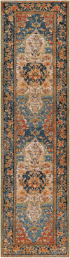 Patio Elegance Collection Area Rug -  Grove Runner Navy Blue and Rust Red  lifestyle 22