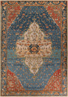Patio Elegance Collection Area Rug -  Grove Rectangle Navy Blue and Rust Red Main