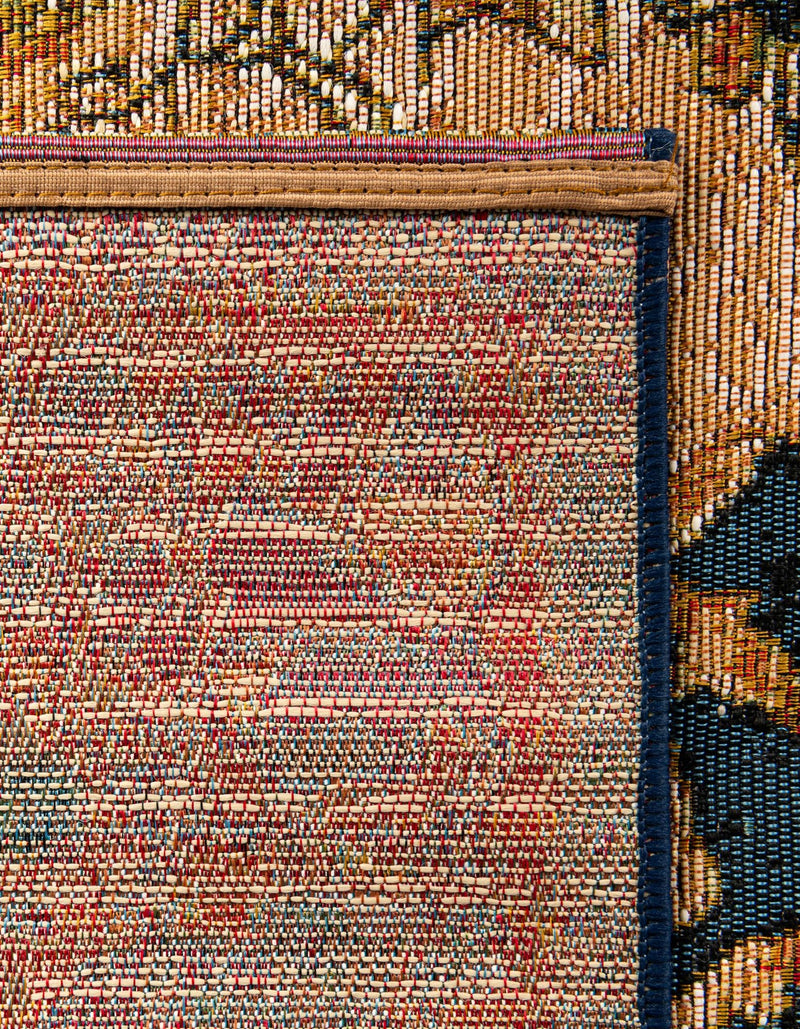 Patio Elegance Collection Area Rug -  Grove Rectangle Navy Blue and Rust Red  lifestyle 16