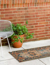 Patio Elegance Collection Area Rug -  Grove Runner Navy Blue and Rust Red  lifestyle 32