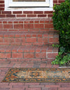 Patio Elegance Collection Area Rug -  Grove Runner Navy Blue and Rust Red  lifestyle 38
