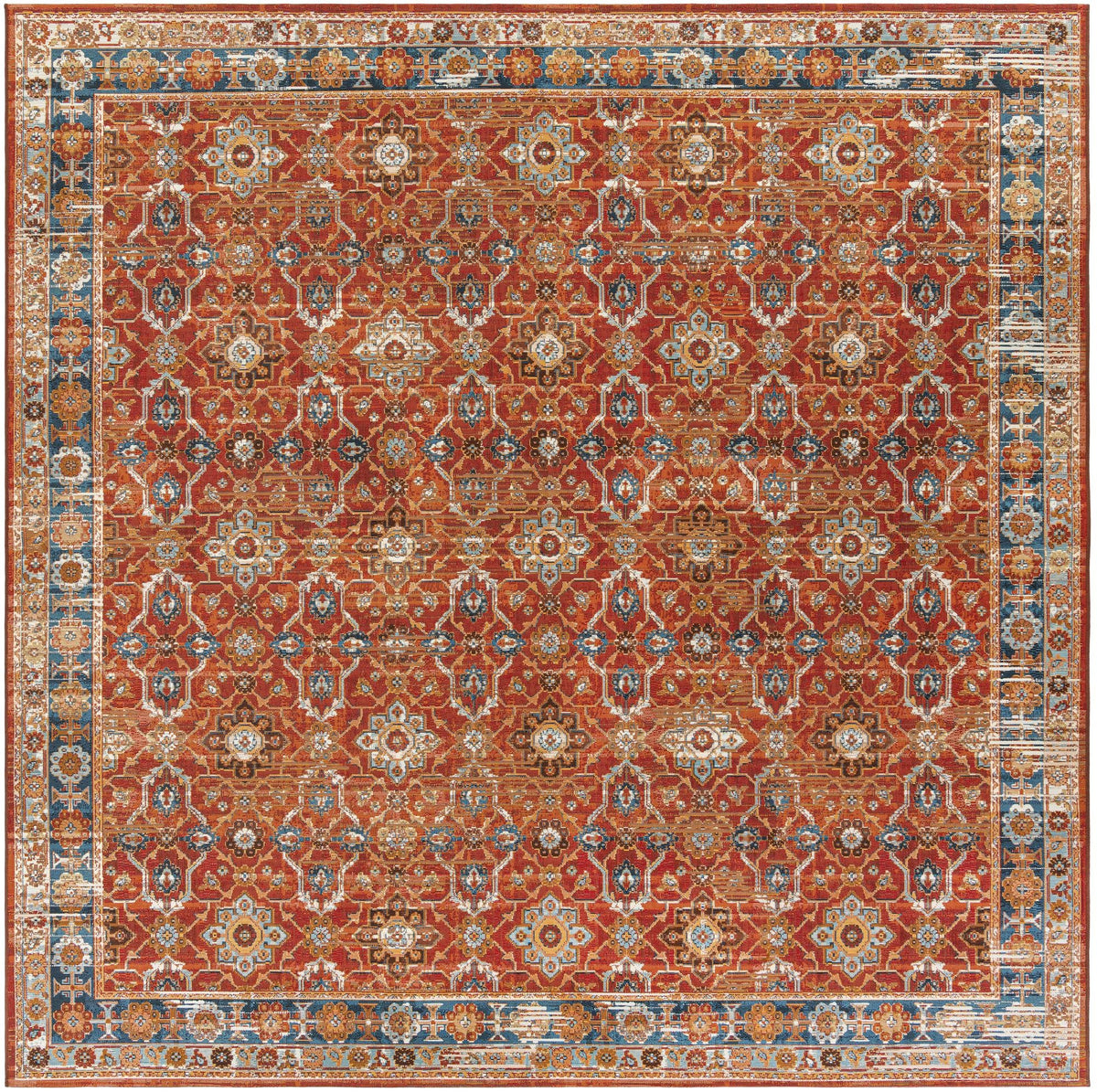 Patio Elegance Collection Area Rug -  Eden Square Antique Red  lifestyle 23