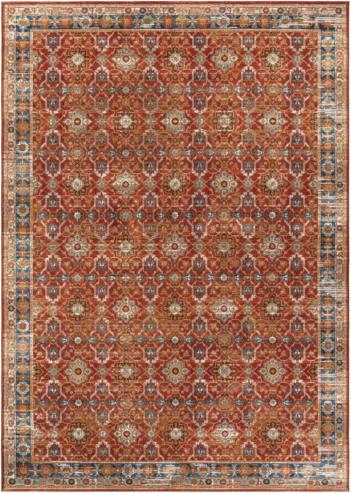Patio Elegance Collection Area Rug -  Eden Rectangle Antique Red Main